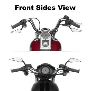 8mm ブラック バックミラー ハーレー ヘリテージ ソフテイル クラシック デラックス ダイナに適合 8mm Black Rear-View Mirrors Fits For Harley Heritage Softail Classic Deluxe Dyna