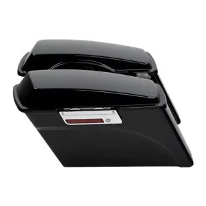 ブラックハードサドルバッグクローム変換ブラケットハーレーソフテイル 1984-2017 に適合 Black Hard Saddlebags Chrome Conversion Bracket Fit For Harley Softail 1984-2017