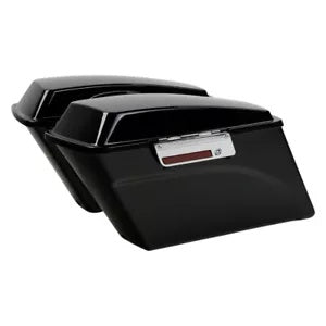 ブラックハードサドルバッグクローム変換ブラケットハーレーソフテイル 1984-2017 に適合 Black Hard Saddlebags Chrome Conversion Bracket Fit For Harley Softail 1984-2017