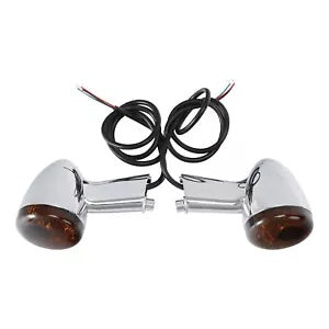 クロームリアウインカー LED ライトハーレースポーツスター 883 1200 1992-22 21 に適合 Chrome Rear Turn Signals LED Light Fit For Harley Sportster 883 1200 1992-22 21