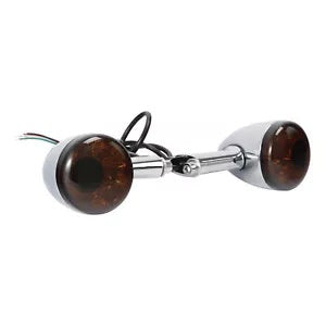 クロームリアウインカー LED ライトハーレースポーツスター 883 1200 1992-22 21 に適合 Chrome Rear Turn Signals LED Light Fit For Harley Sportster 883 1200 1992-22 21