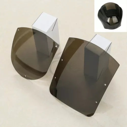 スモークフロントガラスクォーターフェアリング ハーレースポーツスター 1988-UP FXR 1986-1994 に適合 Smoke Windshield Quarter Fairing Fit For Harley Sportster 1988-UP FXR 1986-1994
