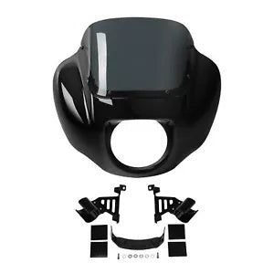 ヘッドライトフェアリングフロントガラスブラケットハーレーソフテイルローライダー FXLR 18-24 に適合 Headlight Fairing Windshield Bracket Fit For Harley Softail Low Rider FXLR 18-24