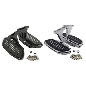 ブラック/クローム助手席フロアボード ハーレーグライド 1993-2022 ペグストリームライナーに適合 Black/Chrome Passenger Floorboard Fit For Harley Glide 1993-2022 Pegstreamliner