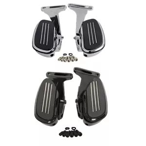 ブラック/クローム助手席フロアボード ハーレーグライド 1993-2022 ペグストリームライナーに適合 Black/Chrome Passenger Floorboard Fit For Harley Glide 1993-2022 Pegstreamliner