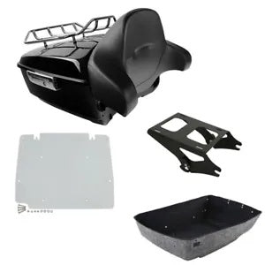 キングパック トランク バックレスト マウント ラック プレート ハーレー ツアーパック ツーリング 14 アップに適合 King Pack Trunk Backrest Mount Rack Plate Fits For Harley Tour Pak Touring 14-Up
