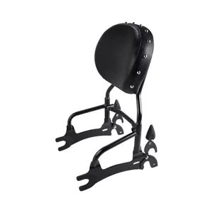 ブラック 12 インチ バックレスト シーシーバー スプール インディアン スプリングフィールド ダークホース 14-22 に適合 Black 12" Backrest Sissy Bar Spools Fit For Indian Springfield Dark Horse 14-22