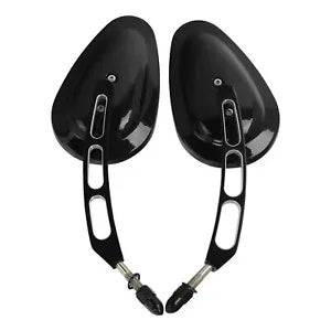 ブラック 8mm バックミラー ハーレー スポーツスター 883 1200 ツーリング ロード グライドに適合 Black 8mm Rear-View Mirrors Fit For Harley Sportster 883 1200 Touring Road Glide