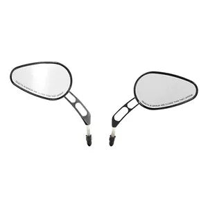 ブラック 8mm バックミラー ハーレー スポーツスター 883 1200 ツーリング ロード グライドに適合 Black 8mm Rear-View Mirrors Fit For Harley Sportster 883 1200 Touring Road Glide