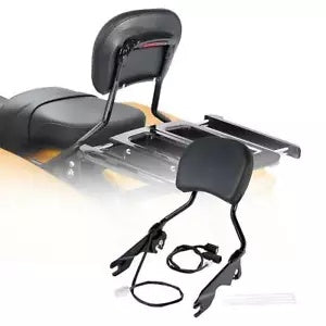 グロス取り外し可能なシーシーバー直立レッドブレーキライトハーレーツーリング 14-23 に適合 Gloss Detachable Sissy Bar Upright Red Brake Light Fit For Harley Touring 14-23