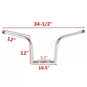 新しいカスタム エイプ ハンガー バー ファット 1-1/4 "12" ライズ ハンドルバー ハーレー スポーツスター XL用 New Custom Ape Hanger Bar Fat 1-1/4" 12" Rise Handlebar For Harley Sportster XL