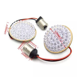 アンバー LED フロント ウインカー 1156 ブレット ハーレーと互換性あり Amber LED front Turn Signal 1156 Bullet Compatible with Harley