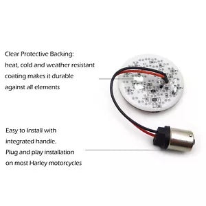 アンバー LED フロント ウインカー 1156 ブレット ハーレーと互換性あり Amber LED front Turn Signal 1156 Bullet Compatible with Harley