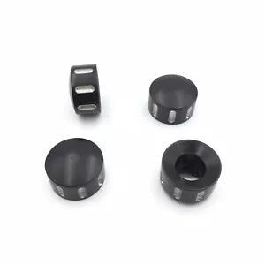 黒の溝付きボルト トッパー キャップ ハーレー XL XR エボリューション 1340 ツインカムに適合 Black Grooved Bolts Toppers Caps Fit Harley XL XR Evolution 1340 Twin Cam