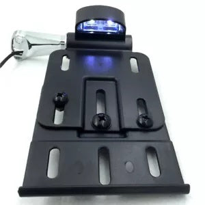 折りたたみ LED ライト サイド マウント ナンバー プレート ハーレー スポーツスター XL ダイナ 04-UP 用 Folding LED Light Side Mount License Plate For Harley Sportster XL Dyna 04-UP