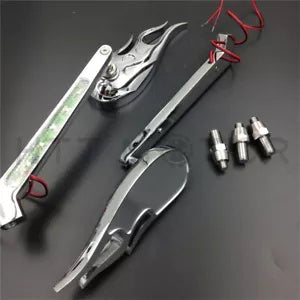炎 LED ターンシグナル統合ミラーすべてのヤマハクルーザーロイヤルスターに適合 Flame LED Turn Signal Integrate Mirrors Fit all Yamaha Cruiser Royal Star
