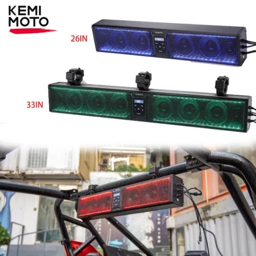 1PC 33/26IN ユニバーサル RGB ATV UTV サウンドバースピーカーワイヤレスマリンサウンドバー 1PC 33/26IN Universal RGB ATV UTV Sound Bar Speaker Wireless Marine Soundbar