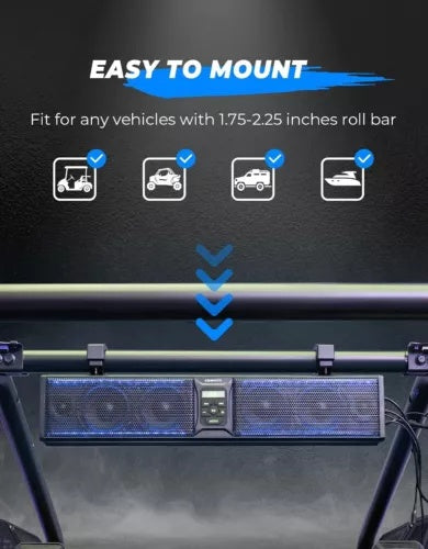 1PC 33/26IN ユニバーサル RGB ATV UTV サウンドバースピーカーワイヤレスマリンサウンドバー 1PC 33/26IN Universal RGB ATV UTV Sound Bar Speaker Wireless Marine Soundbar