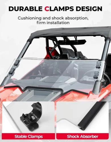 ヘビーデューティ UTV ハーフフロントガラス Polaris RZR PRO XP /4 RZR Turbo R 2020-2024 用 Heavy Duty UTV Half Windshield for Polaris RZR PRO XP /4 RZR Turbo R 2020-2024