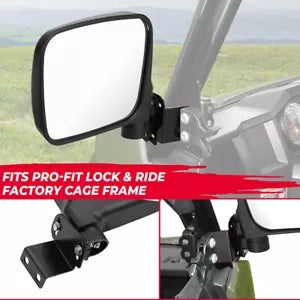 ポラリスレンジャー 500/570 フルサイズミッドサイズ/XP 900 用 UTV リアビューサイドミラー UTV Rear View Side Mirrors For Polaris Ranger 500/570 full-size mid-size/ XP 900
