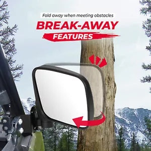 ポラリスレンジャー 500/570 フルサイズミッドサイズ/XP 900 用 UTV リアビューサイドミラー UTV Rear View Side Mirrors For Polaris Ranger 500/570 full-size mid-size/ XP 900