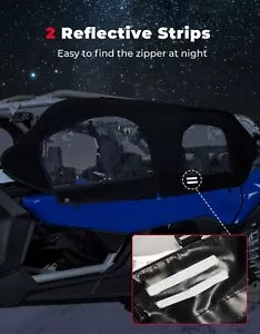 KEMIMOTO X3 ソフトアッパードアセットキャブエンクロージャ Can-Am マーベリック X3 MAX 2017-23 KEMIMOTO X3 Soft Upper Door Set Cab Enclosure For Can-Am Maverick X3 MAX 2017-23