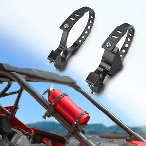 消火器ロールケージマウントホルダー 1.5インチ-2インチチューブで調節可能 ユニバーサル Fire Extinguisher Roll Cage Mount Holder Adjustable w/ 1.5"-2" Tubes Universal