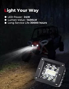 防水メタルグリルメッシュ LEDレッドライトバー付き RZR XP 1000 Turbo 2019-2023用 Waterproof Metal Grille Mesh w/LED Red Light Bar for RZR XP 1000 Turbo 2019-2023