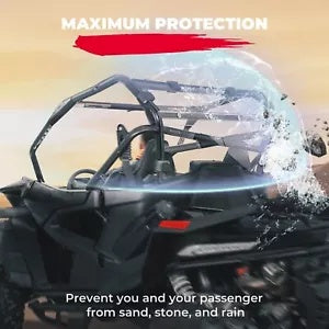 KEMIMOTO 傷つきにくい UTV リアフロントガラス CFMOTO ZForce 950 2020-2023 用 KEMIMOTO Scratch Resistant UTV Rear Windshield for CFMOTO ZForce 950 2020-2023