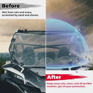 KEMIMOTO 傷つきにくいフルフロントガラス CFMOTO ZForce 950 2020-2024 用 KEMIMOTO Scratch Resistant Full Front Windshield for CFMOTO ZForce 950 2020-2024