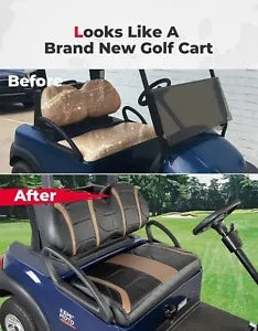 ブラウンブラックゴルフカートフロントシートカバークラブカー先行/テンポ/以降 Brown Black Golf Cart Front Seat Cover For Club Car Precedent/ Tempo/ Onward
