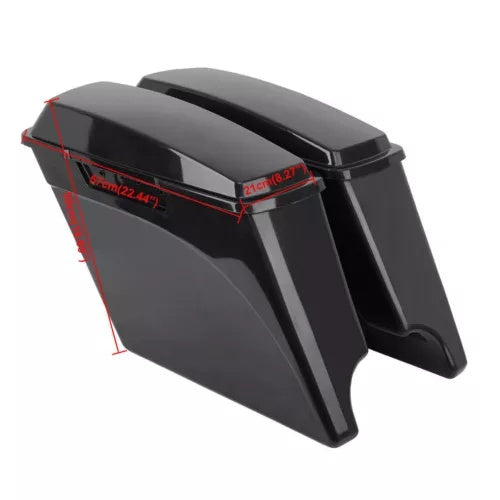 5インチ ストレッチ拡張未塗装ハードサドルバッグバッグ ハーレーツーリング1993-2013用 5" Stretched Extended Unpainted Hard Saddlebags Bag for Harley Touring 1993-2013