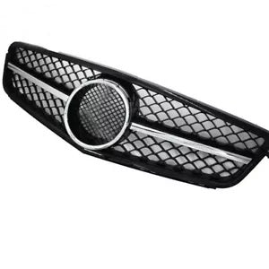 botjj Front Grille New For Mercedes Benz C63 C-Class W204 2008-2013 Chrome Black Grill