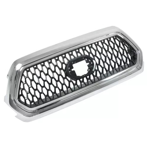 botjj Upper Grille Bumper New For 2016-2021 Toyota Tacoma Chrome Gray Replacement