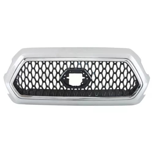 botjj Upper Grille Bumper New For 2016-2021 Toyota Tacoma Chrome Gray Replacement