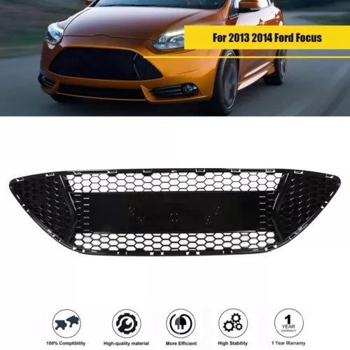 botjj CM5Z8200BA For 2013-2014 Ford Focus Front Bumper Center Grille Glossy Black