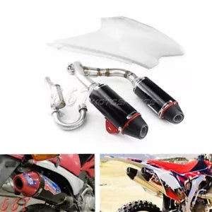 ホンダ CRF230F CRF150F 2003-2016 モトクロスデュアル排気管フルシステムキット For Honda CRF230F CRF150F 2003-2016 Motocross Dual Exhaust Pipes Full System Kit