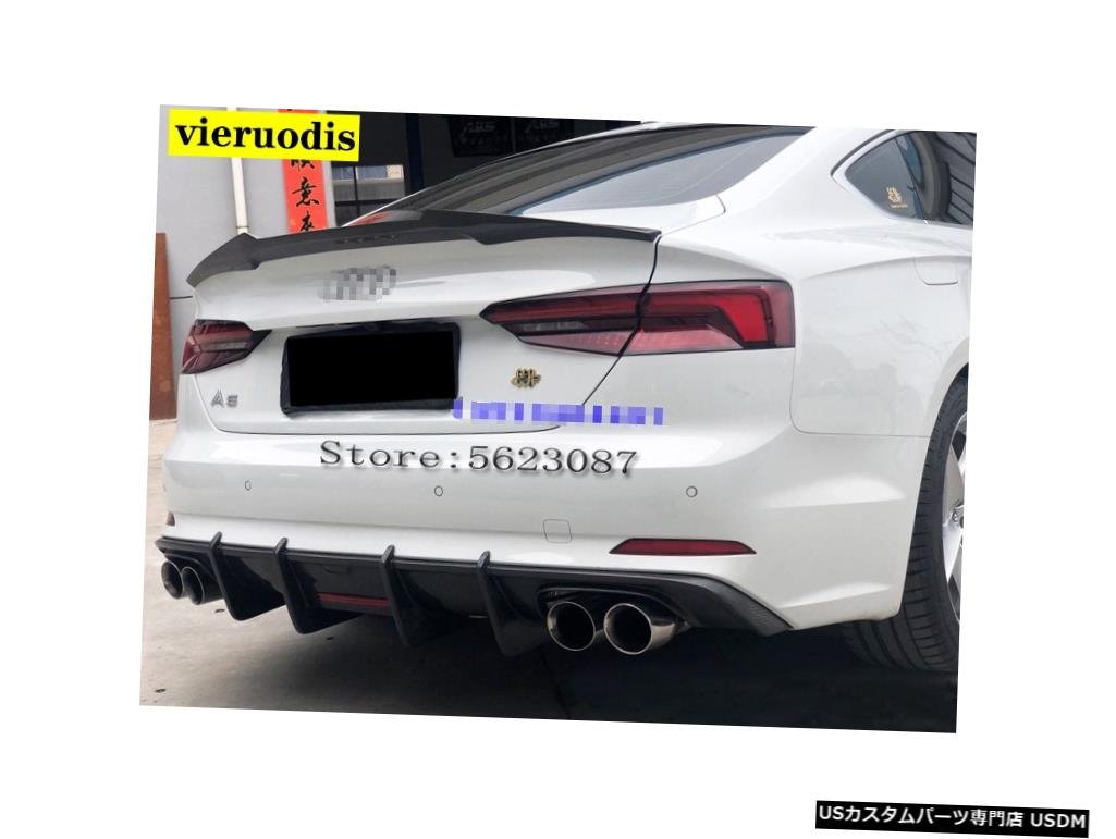 カーボンファイバーオートリアトランクスポイラーウイングリップフィットアウディA5 S5セダン2009-2015 Carbon Fiber Auto Rear Trunk Spoiler Wing Lip fit for Audi A5 S5 Sedan 2009-2015