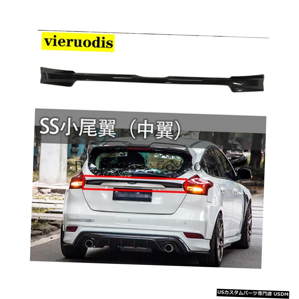 ABSプラスチック塗装黒色リアトランクウイングリップミドルスポイラー車のフォーカス2015 2016 2017 ABS Plastic Material Painted Black Color Rear Trunk Wing Lip Middlle Spoiler Car Styling For Ford Focus 2015 2016 2017