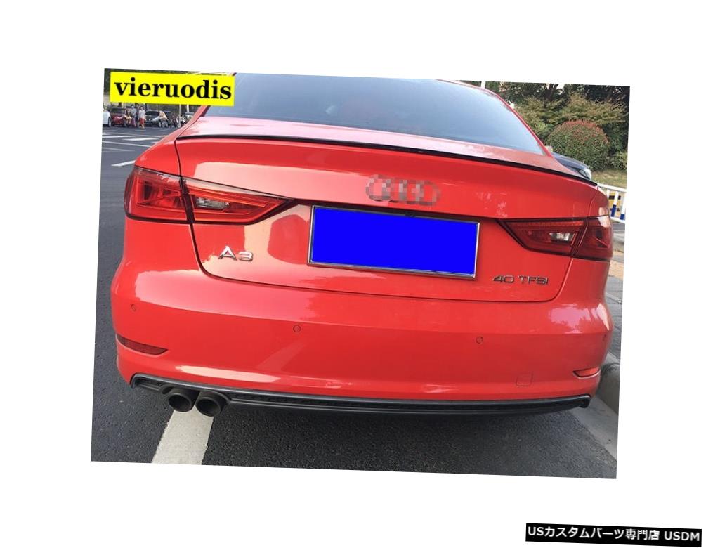 車のカーボンファイバーリアスポイラーアウディA3 S3セダンテールトランクウィングリップ白黒スポイラー2014 2015 2016 2017 2018 2019 Car Carbon Fiber Rear Spoiler For Audi A3 S3 Sedan Tail Trunk Wing Lip Black And White Spoiler 2014 2015 2016 2017 2018 2019