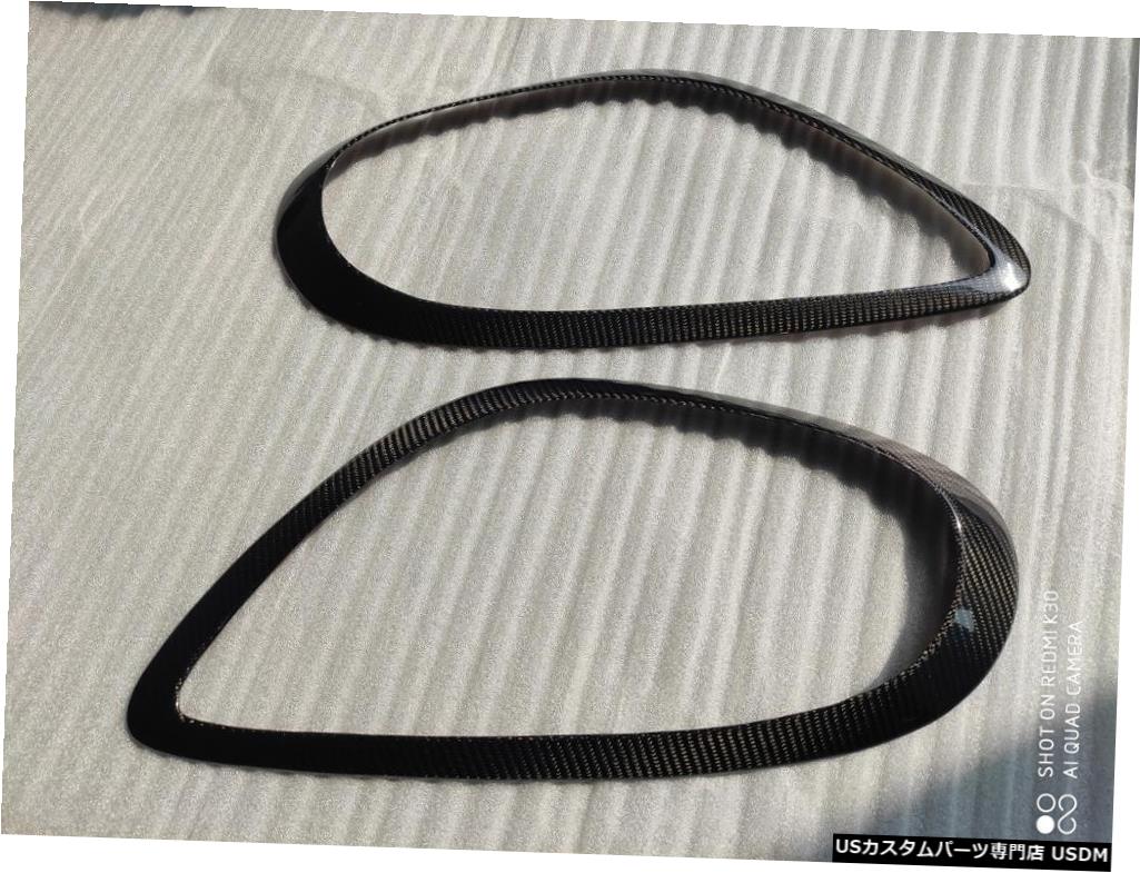 2013-2016ポルシェケイマン981 2014 2015のカーボンファイバーヘッドライトまぶたまゆカバー Carbon Fiber Headlight Eyelids Eyebrows Covers for 2013-2016 Porsche Cayman 981 2014 2015
