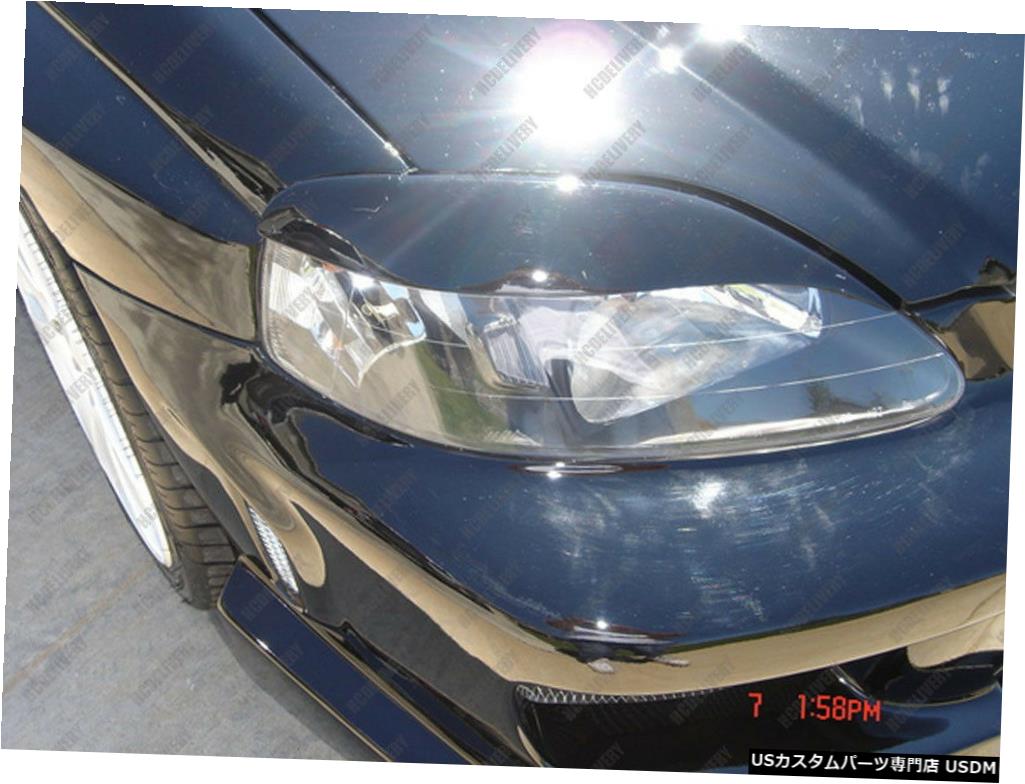 1996-1998 Honda Civic EKの未塗装ガラス繊維ヘッドライトまぶたカバー Unpainted Fiberglass Headlight Eyebrows Eyelids Covers for 1996-1998 Honda Civic EK
