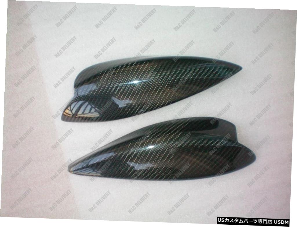 2001- 2002年スバルインプレッサWRX STiバグアイ用純正カーボンファイバーヘッドライトまぶた眉毛 Genuine Carbon Fiber Headlight Eyelids Eyebrows for 2001-2002 Subaru Impreza WRX STi Bug Eye