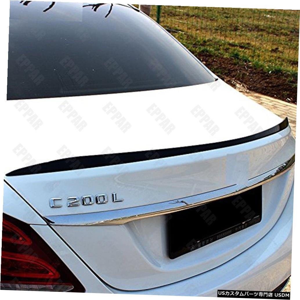 2015-2018メルセデスベンツCクラスW205セダンC200 C250 C300の塗装済みブラックリアC63 AMGスポイラー Painted Black Rear C63 AMG Spoiler for 2015-2018 Mercedes Benz C-Class W205 Sedan C200 C250 C300