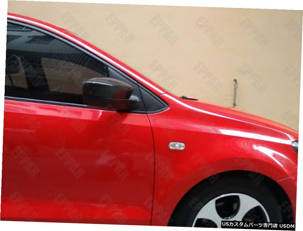 2011-2013 V-W Polo 2012のカーボンファイバーオーバーレイミラーカバー Carbon Fiber Overlay Mirror Covers for 2011-2013 V-W Polo 2012