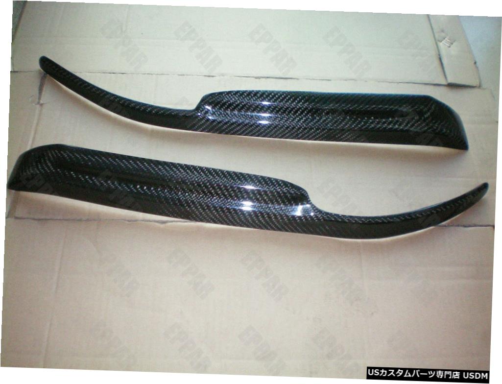 2003-07三菱ランサーEVO 7 8 9用カーボンファイバーヘッドライト眉毛まぶた Carbon Fiber Headlight Eyebrows Eyelids for 2003-07 Mitsubishi Lancer EVO 7 8 9