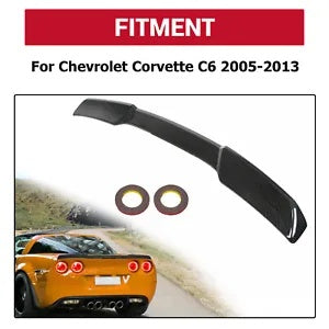 トランクウィングスポイラー 2005-13 コルベット C6 全モデル ZR1 H スタイルエンドフラッシュマウント Trunk Wing Spoiler For 2005-13 Corvette C6 All Models ZR1 H Style End Flushmount