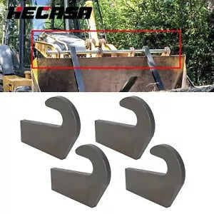 バケットローダーパレットフォーク上のピンタイプ用スチール取り付けブラケット4個 4X Steel Mounting Brackets For Pin Type Over The Bucket Loader Pallet Forks