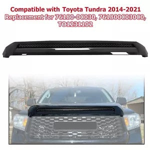 トヨタ タンドラ 2014-2021 アッパーフードバルジ成形グリル グロスプラチナスタイル用 For Toyota Tundra 2014-2021 Upper Hood Bulge Molding Grille Gloss Platinum Style