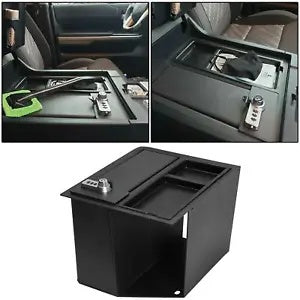 トヨタ タンドラ 14-2020 2021 センターコンソール安全銃収納ロックボックストレイ付き For TOYOTA Tundra 14-2020 2021 Center Console Safe GUN Storage Lock Box W/ TRAY